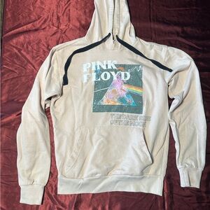 Pink Floyd Beige Hoodie with Graphic Design